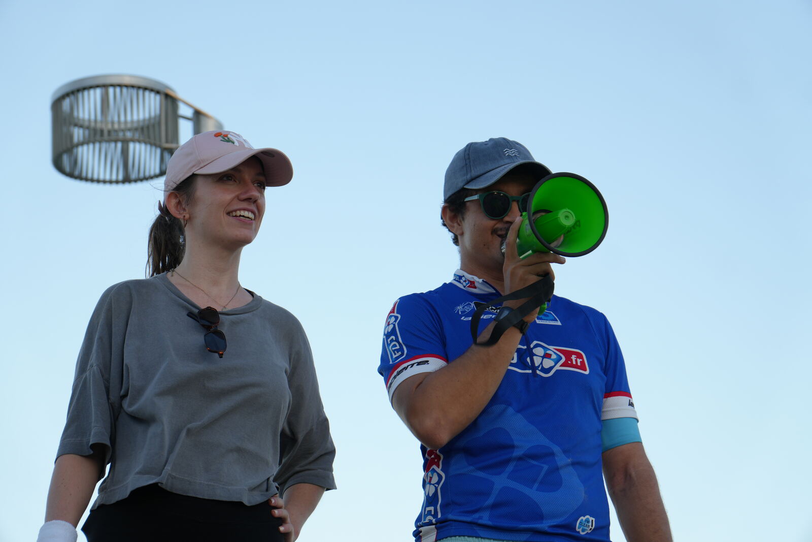 Host and an attendee laughing between games