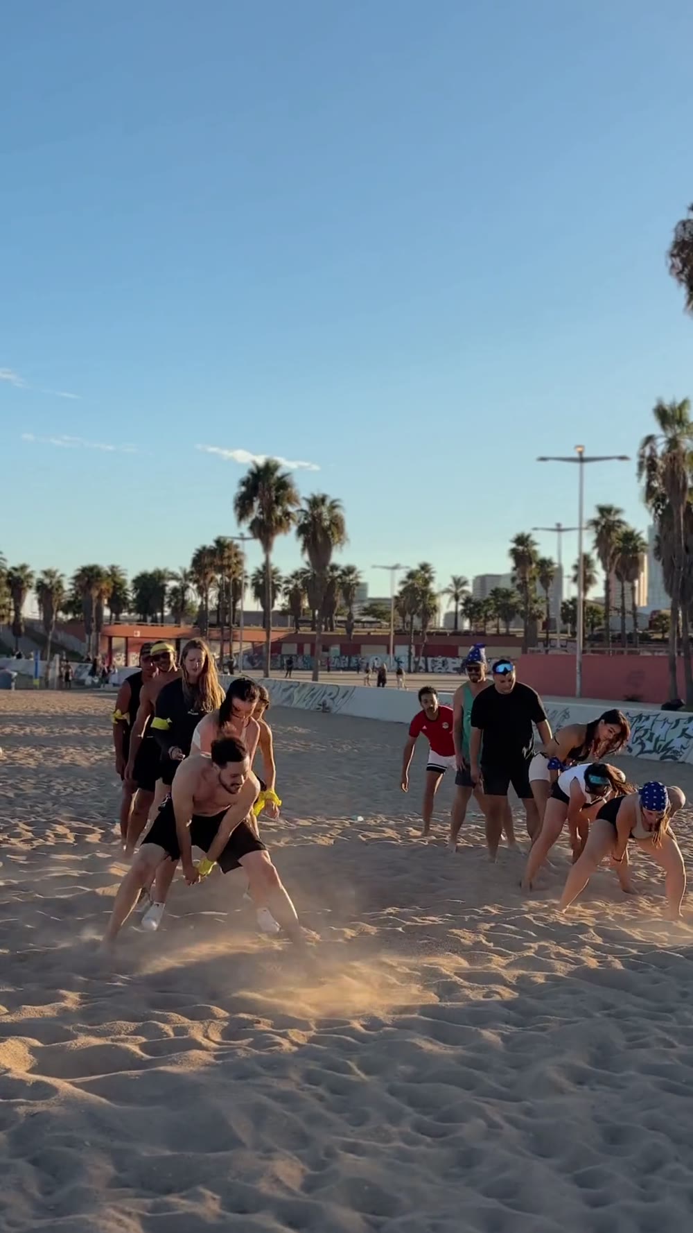 Reverse Train Relay in action at a Barcelona Games edition